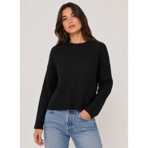 NEW COLORUSH mc dulce rib crew sweater in black